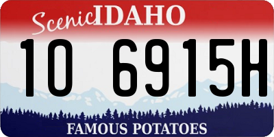 ID license plate 1O6915H