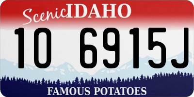 ID license plate 1O6915J