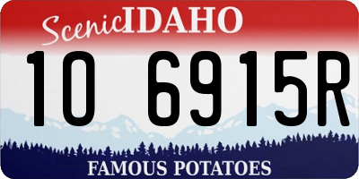 ID license plate 1O6915R