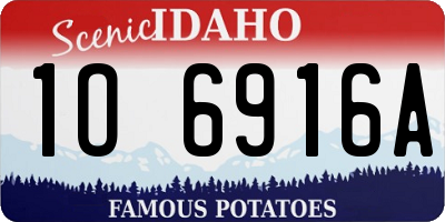 ID license plate 1O6916A