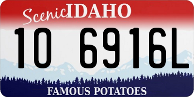 ID license plate 1O6916L