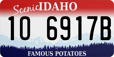 ID license plate 1O6917B