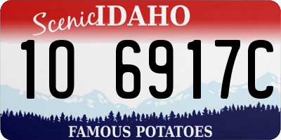 ID license plate 1O6917C