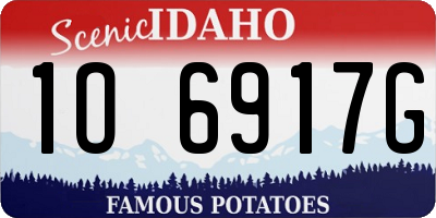 ID license plate 1O6917G