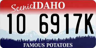 ID license plate 1O6917K
