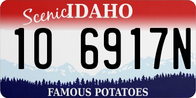ID license plate 1O6917N