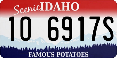 ID license plate 1O6917S