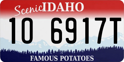 ID license plate 1O6917T