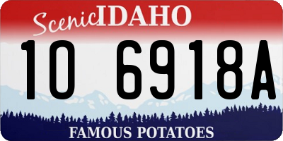 ID license plate 1O6918A