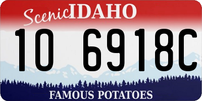 ID license plate 1O6918C