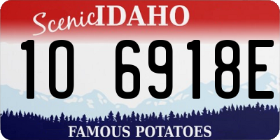 ID license plate 1O6918E