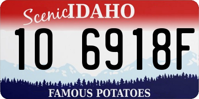 ID license plate 1O6918F