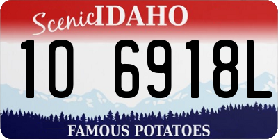 ID license plate 1O6918L