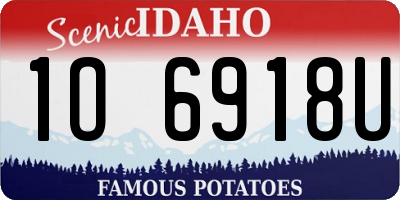 ID license plate 1O6918U
