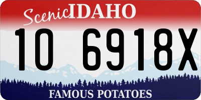 ID license plate 1O6918X