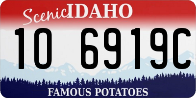 ID license plate 1O6919C
