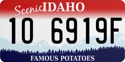 ID license plate 1O6919F