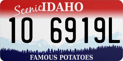 ID license plate 1O6919L