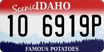 ID license plate 1O6919P