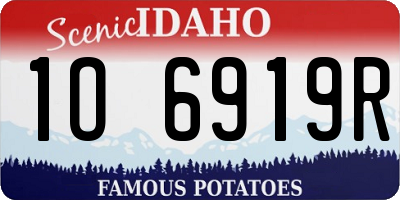 ID license plate 1O6919R