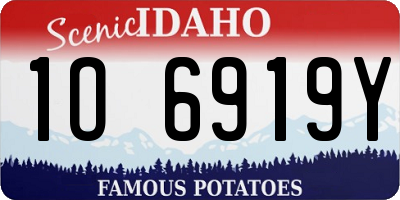 ID license plate 1O6919Y