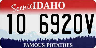 ID license plate 1O6920V