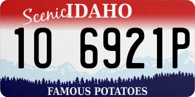 ID license plate 1O6921P
