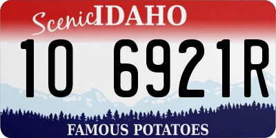 ID license plate 1O6921R