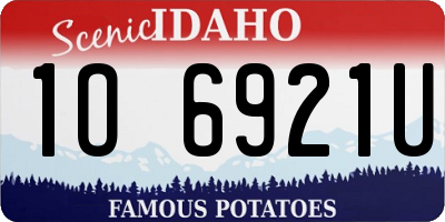 ID license plate 1O6921U
