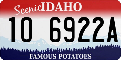 ID license plate 1O6922A