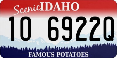 ID license plate 1O6922Q