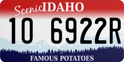 ID license plate 1O6922R
