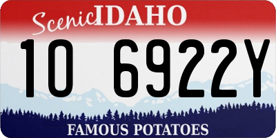 ID license plate 1O6922Y