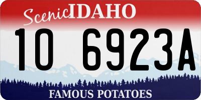 ID license plate 1O6923A