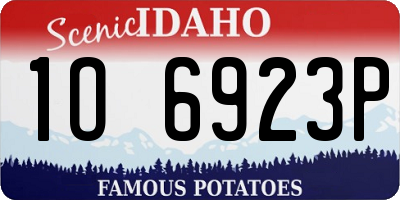 ID license plate 1O6923P