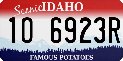 ID license plate 1O6923R