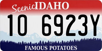 ID license plate 1O6923Y