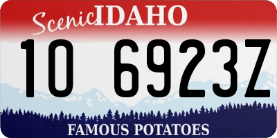 ID license plate 1O6923Z