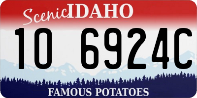 ID license plate 1O6924C