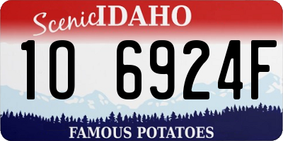 ID license plate 1O6924F