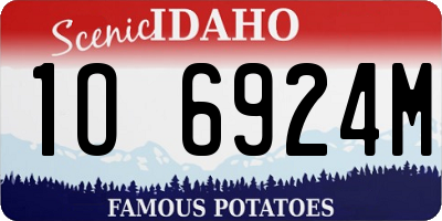 ID license plate 1O6924M