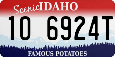 ID license plate 1O6924T