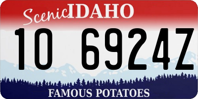 ID license plate 1O6924Z
