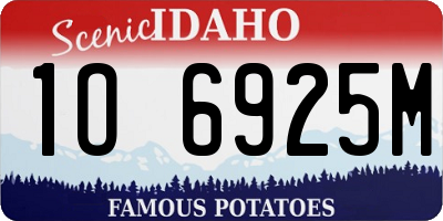 ID license plate 1O6925M