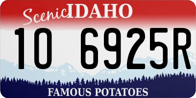ID license plate 1O6925R