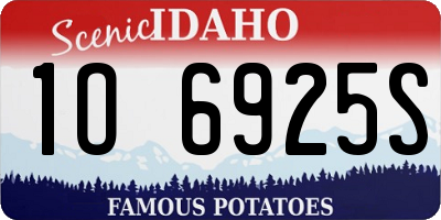 ID license plate 1O6925S