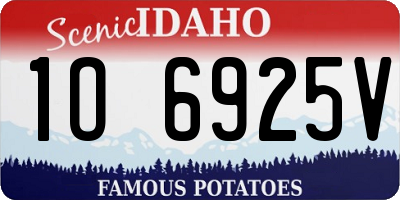 ID license plate 1O6925V