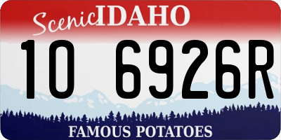 ID license plate 1O6926R