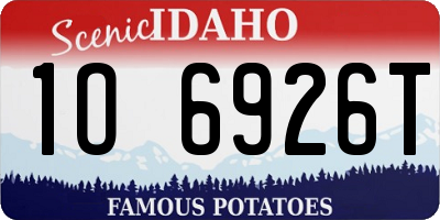 ID license plate 1O6926T
