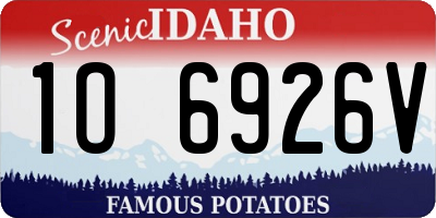 ID license plate 1O6926V